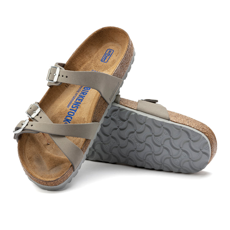 Birkenstock Franca Soft Footbed Nubuck Leather Dove Grey sole view