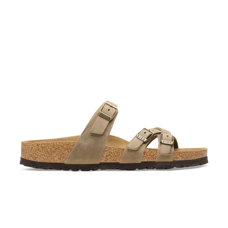 Birkenstock Australia Franca Tabacco Brown Oiled Leather Side View