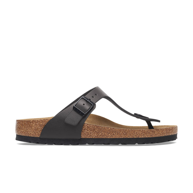 Birkenstock Gizeh Black Smooth Leather side view