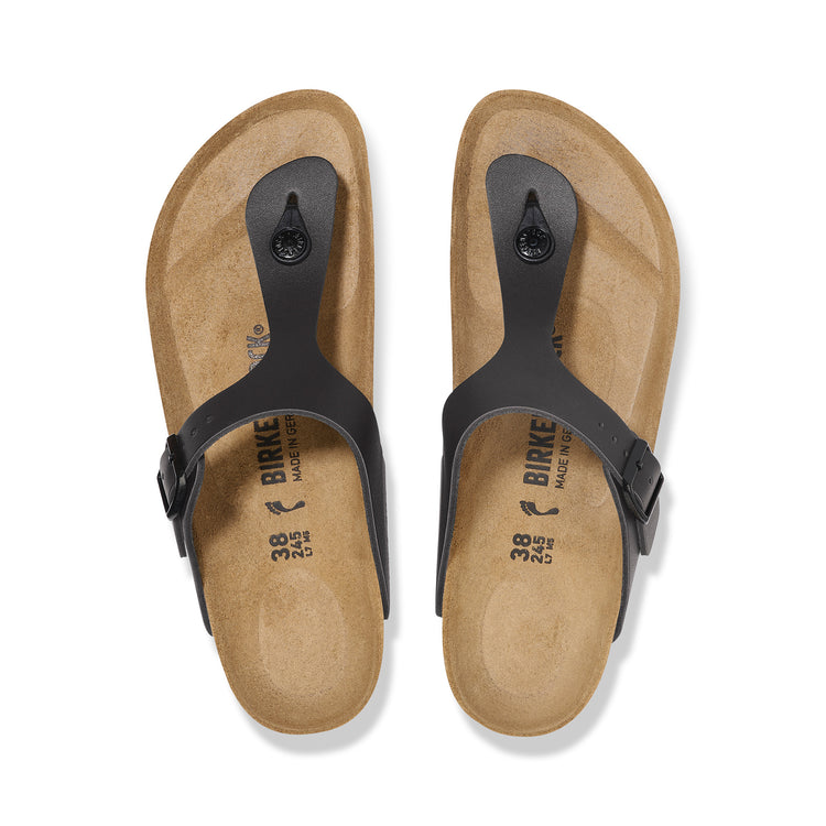 Birkenstock Gizeh Black Smooth Leather top view