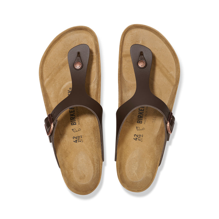 Birkenstock Gizeh Dark Brown Smooth Leather top view