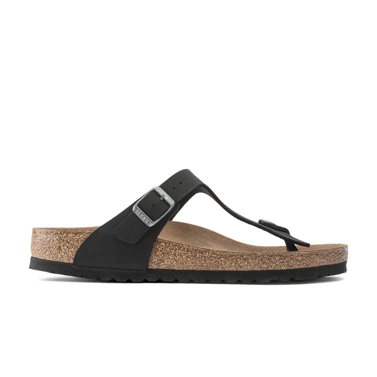 Birkenstock Gizeh Earthy Vegan Black BirkiBuc side view