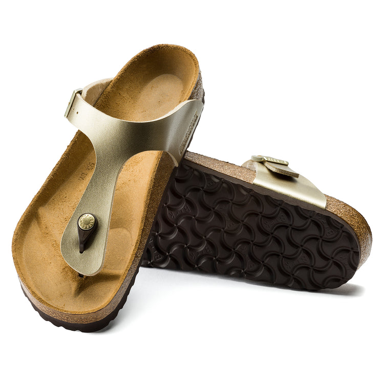 Birkenstock Gizeh Birko-Flor Gold sole view