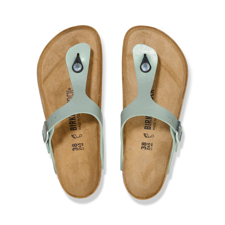 Birkenstock Gizeh Graceful Surf Green Birko-Flor top view