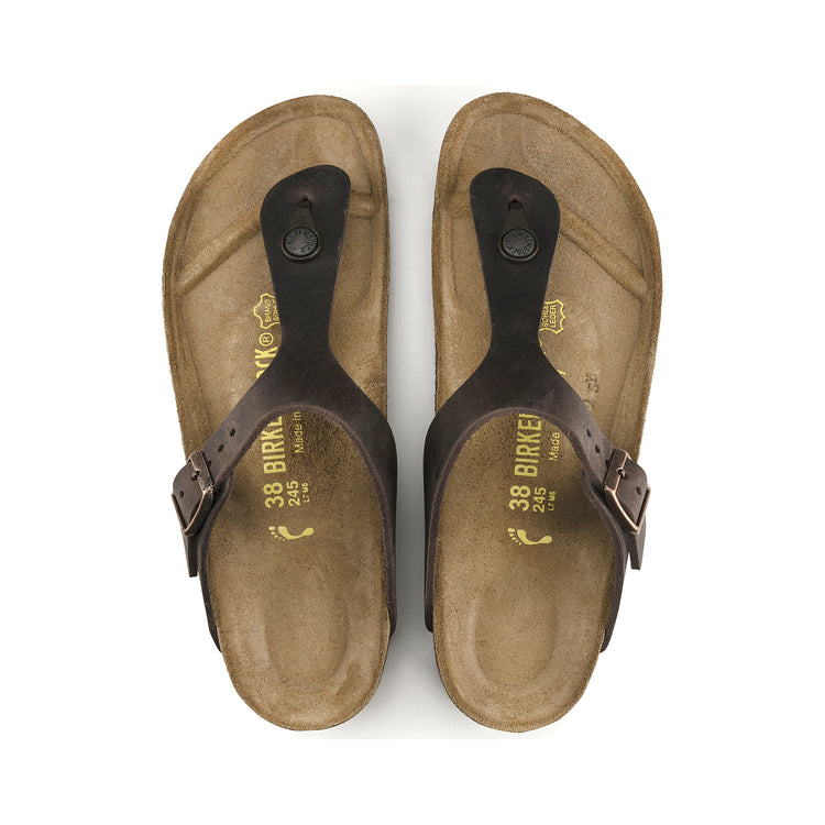 Birkenstock Gizeh Habana Oiled Leather top view