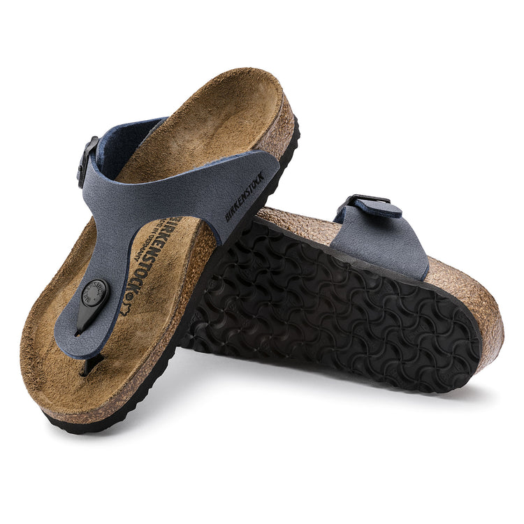 Birkenstock Gizeh Kids Navy BirkiBuc sole view