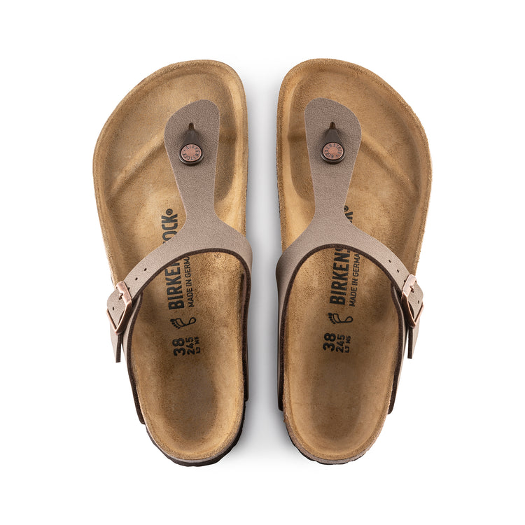 Birkenstock Gizeh Mocca BirkiBuc top view