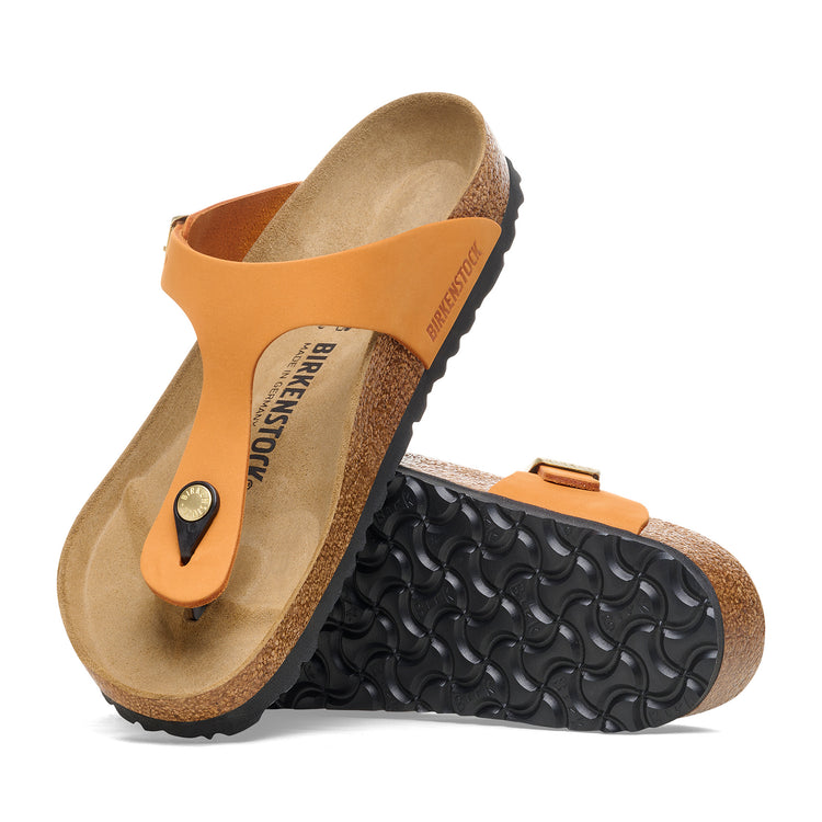 Birkenstock Gizeh Burnt Orange Nubuck Leather sole view