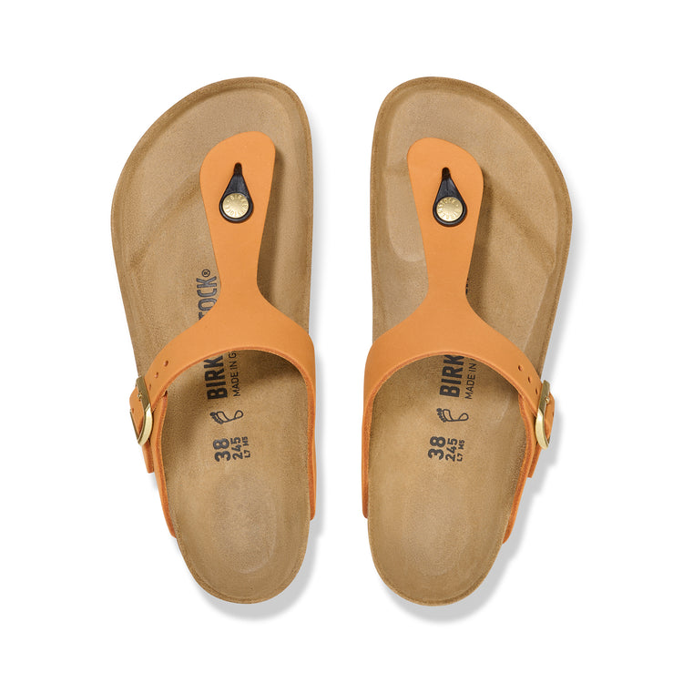 Birkenstock Gizeh Burnt Orange Nubuck Leather top view