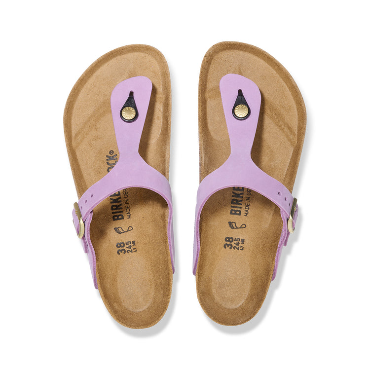 Birkenstock Gizeh Nubuck Leather Crocus top view