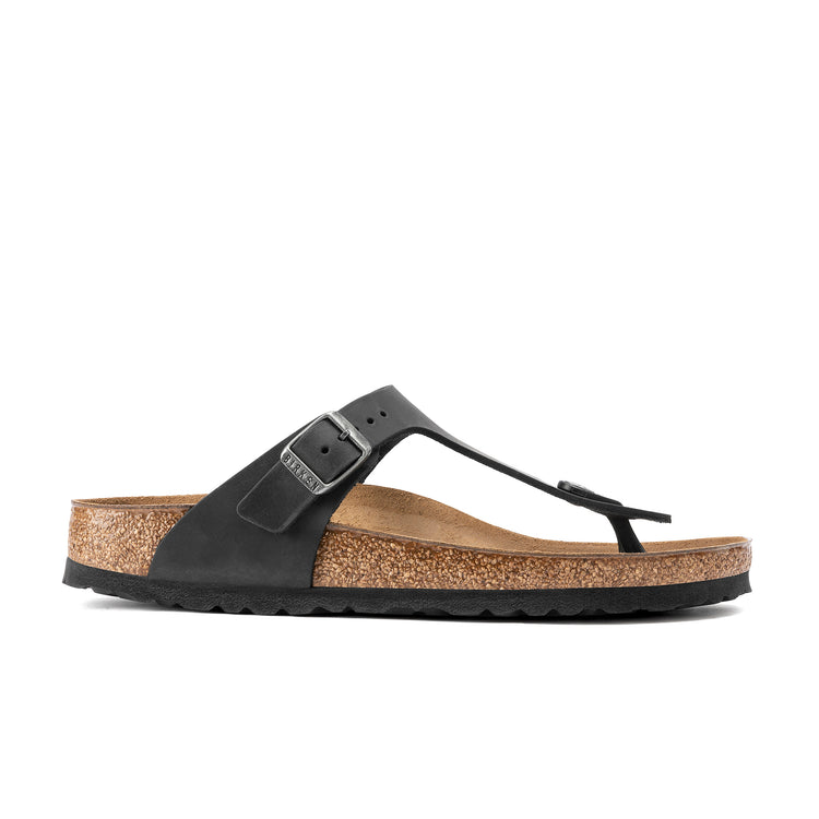 Birkenstock Gizeh Oiled Leather Black side view