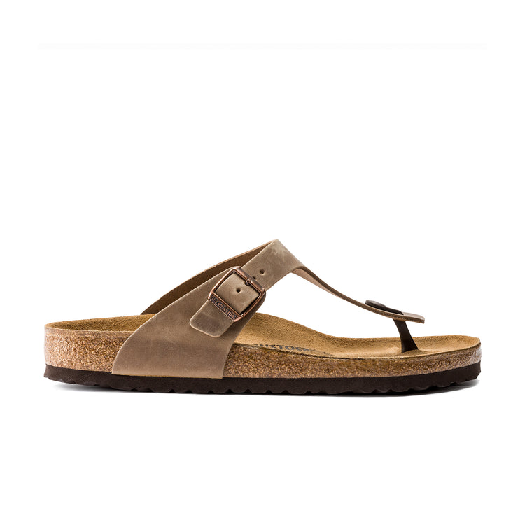 Birkenstock Gizeh Tabacco Brown Oiled Leather side view