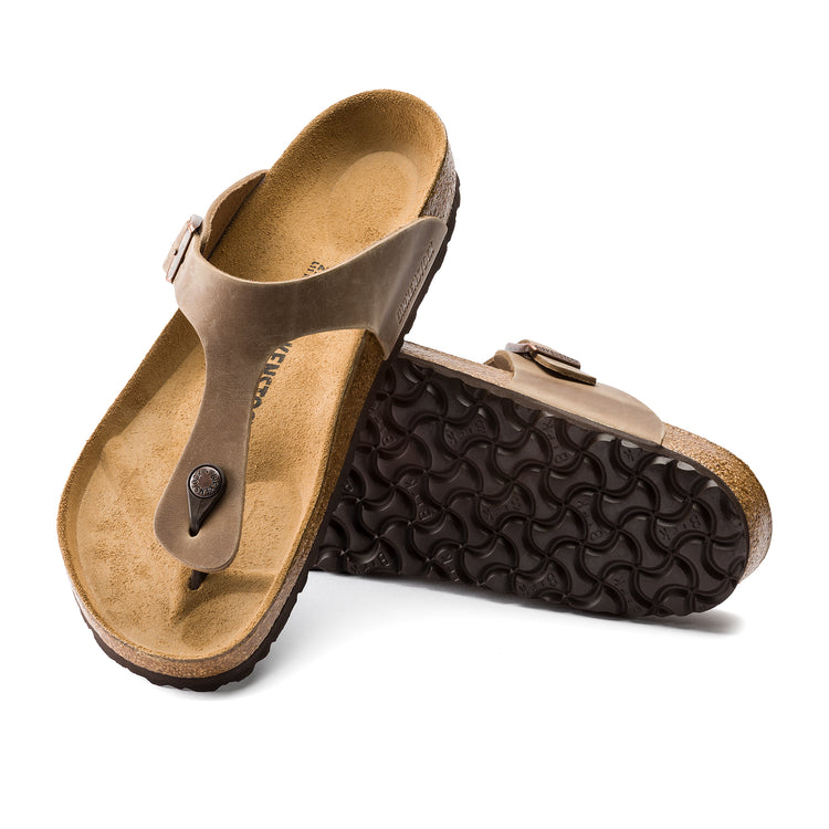 Birkenstock Gizeh Tabacco Brown Oiled Leather sole view