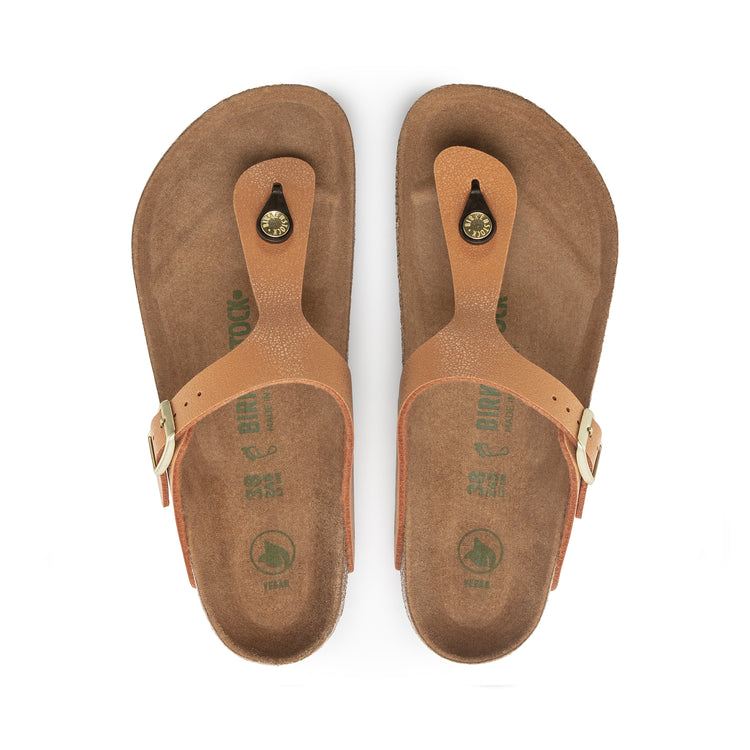 Birkenstock Gizeh Vegan Birkibuc Earthy Pecan top view