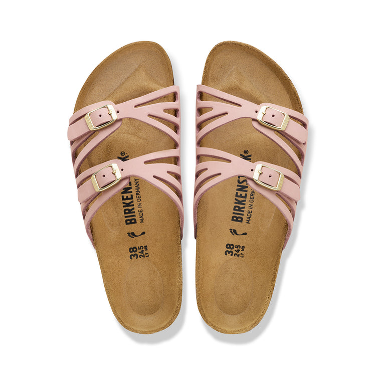 Birkenstock Australia Granada Soft Pink Nubuck Leather top view