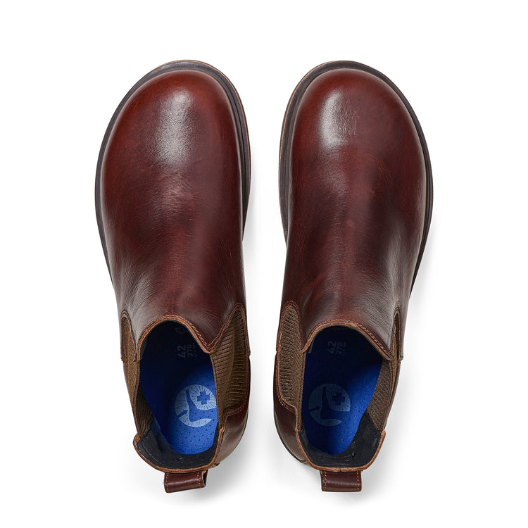 Birkenstock Highwood M Natural Leather Chocolate top view