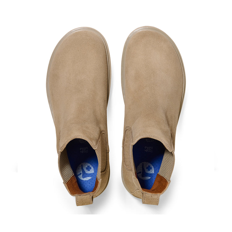 Birkenstock Highwood M Taupe Suede Leather top view