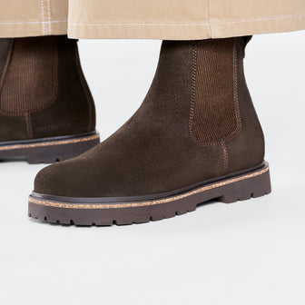 Birkenstock Highwood W Mocca Suede Leather on model 2