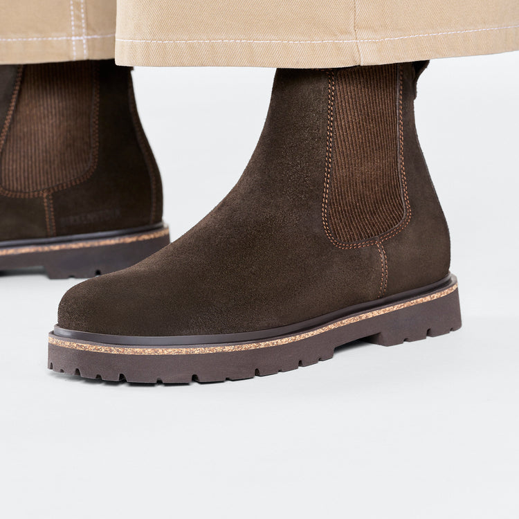 Birkenstock Highwood W Mocca Suede Leather on model 2