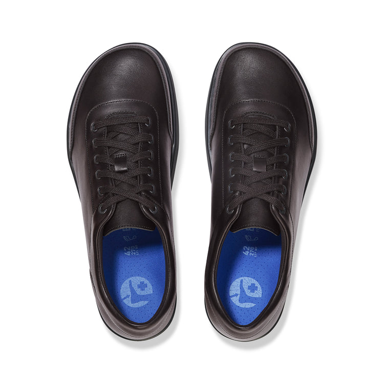 Birkenstock Honnef 365 Black Natural Leather top view