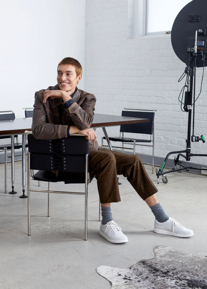 Birkenstock Australia Honnef 365 White Smooth Leather male model