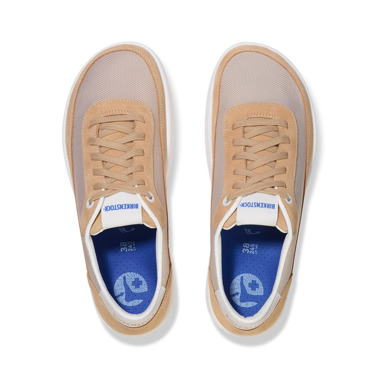 Birkenstock Honnef City New Beige/Eggshell Nylon Mesh/Suede Leather top view