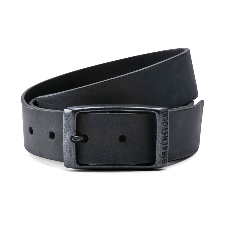 Birkenstock Australia Kansas Belt Black Oiled Leather 35mm One Size