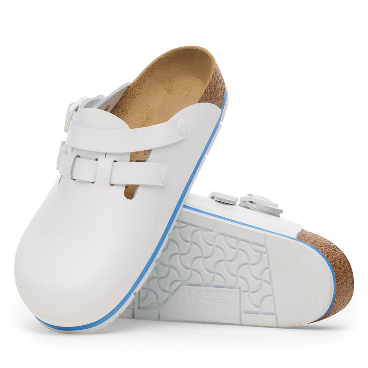 Birkenstock Kay Pro PU Coated Natural Leather White Professional sole view