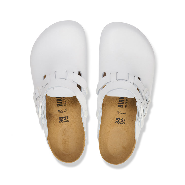Birkenstock Kay Pro PU Coated Natural Leather White Professional top view