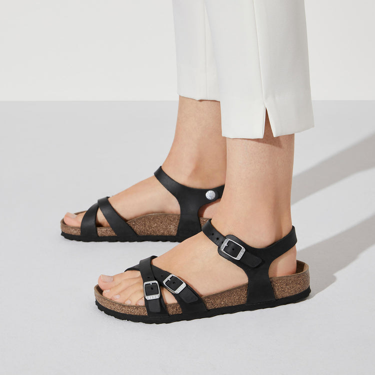 Birkenstock Kumba Black Oiled Leather on model 2