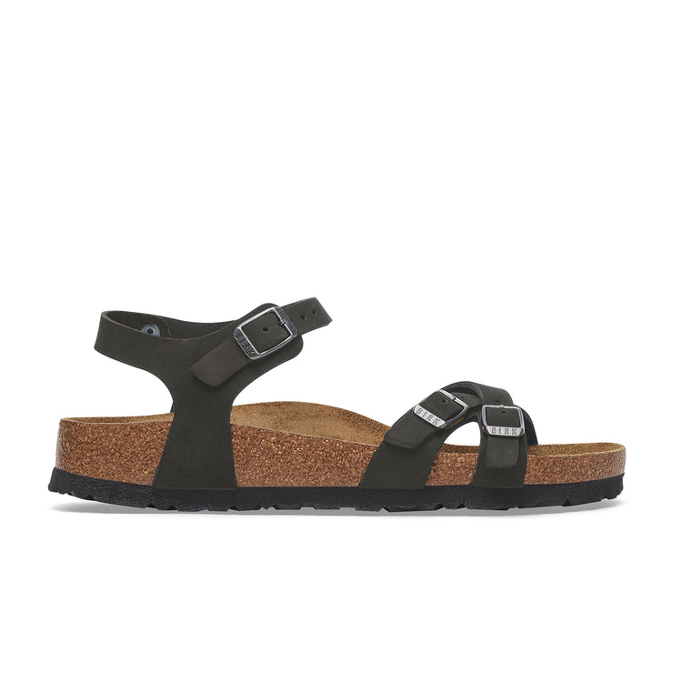 Birkenstock Kumba SFB Black Nubuck Leather side view