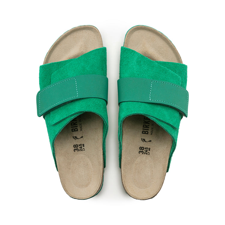 Birkenstock Kyoto Bold Green Suede/Nubuck Leather top view