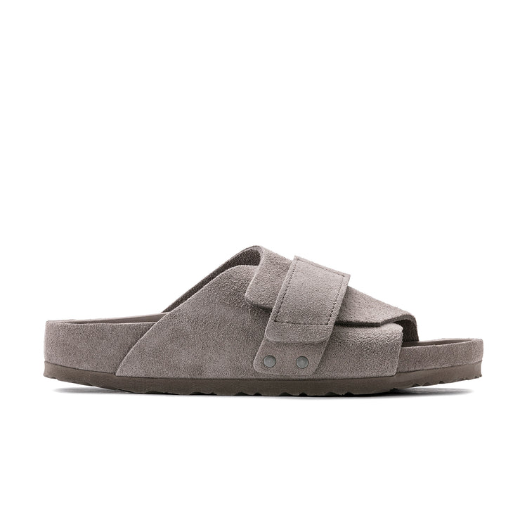 Birkenstock Kyoto Exquisite Grey Taupe Suede Leather side view