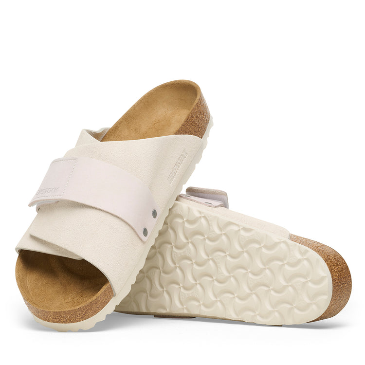 Birkenstock Kyoto Antique White Nubuck/Suede Leather sole view