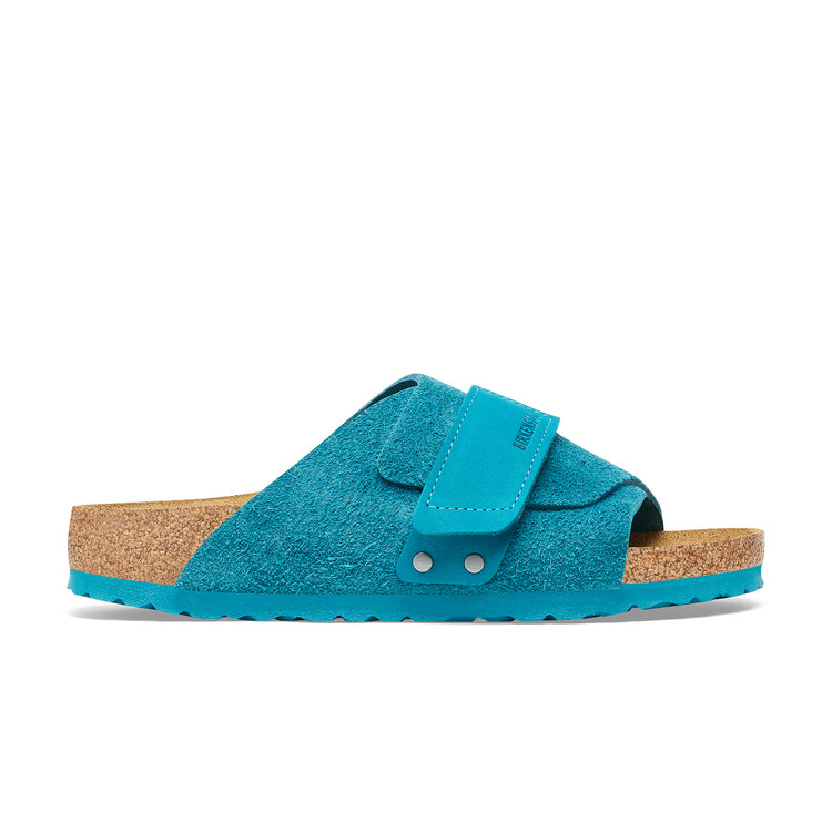 Birkenstock Kyoto Suede Leather Deep Turquoise side view
