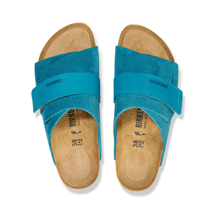 Birkenstock Kyoto Suede Leather Deep Turquoise top view