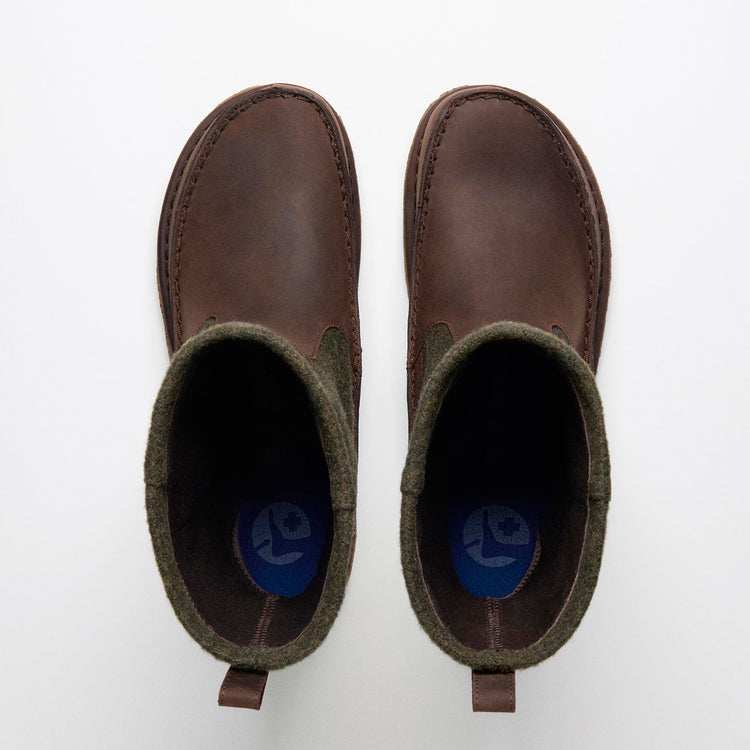 Lahti Roast/Forest Green Wool/Oiled Leather