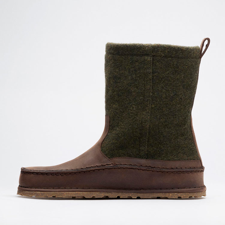 Lahti Roast/Forest Green Wool/Oiled Leather