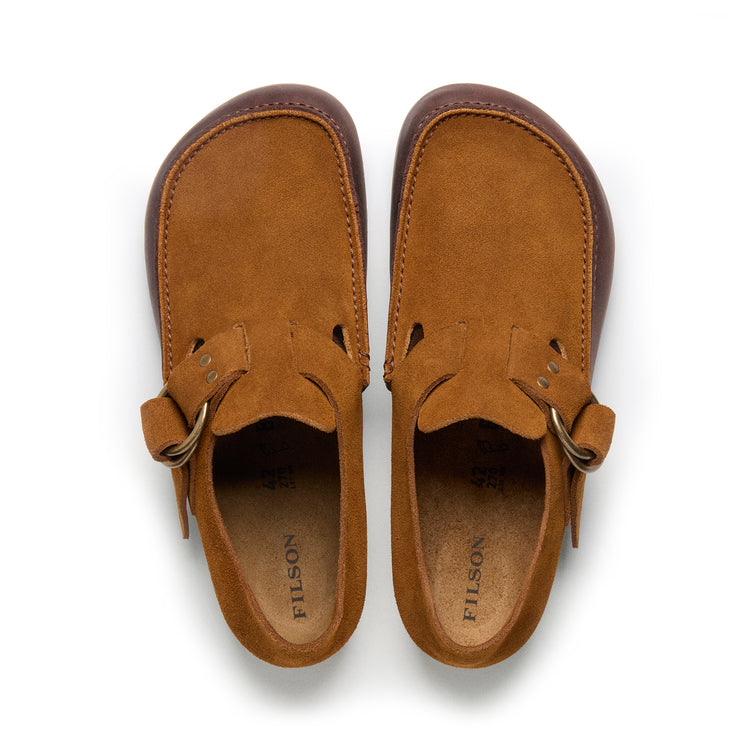 Birkenstock London Methow Mink/Roast Suede/Oiled Leather top view