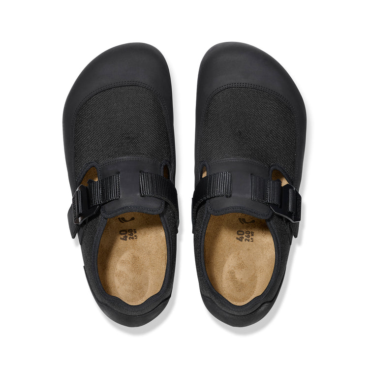 Birkenstock Australia London Nova Black Textile/Nubuck Leather top view