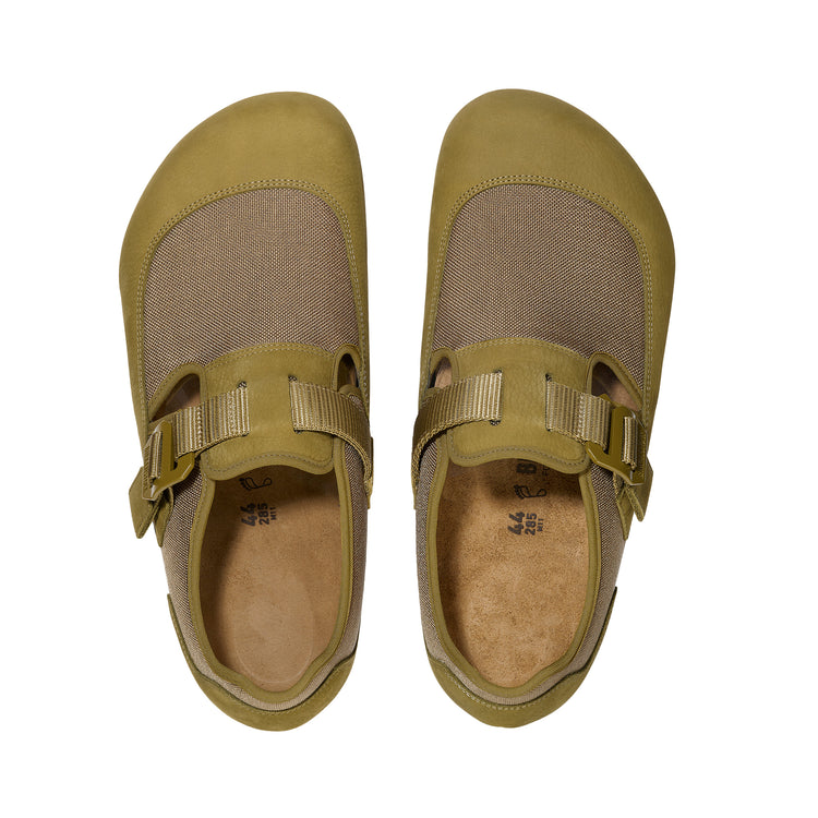 London Nova Pine Green Textile/Nubuck Leather