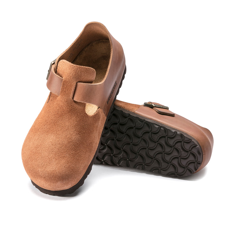 Birkenstock London Pecan Oiled/Suede Leather sole view