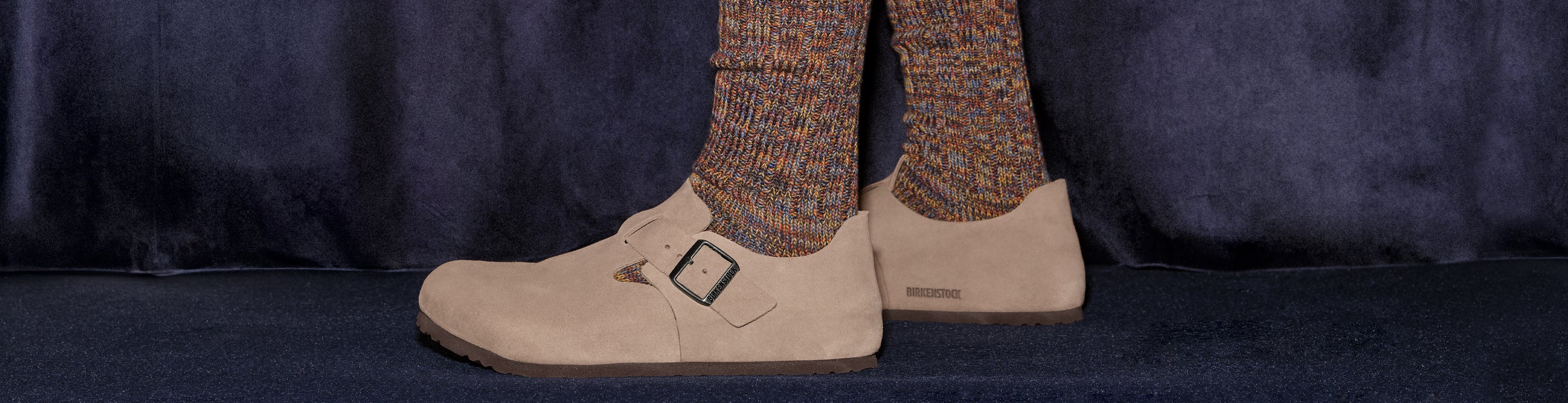 Birkenstock London Taupe Suede Leather collection banner