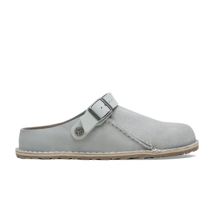 Birkenstock Lutry Pure Sage Suede Leather side view alt