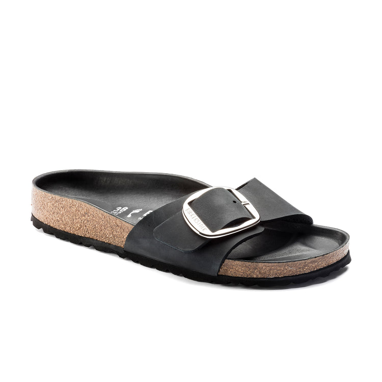 Birkenstock Madrid Big Buckle Black Oiled Leather