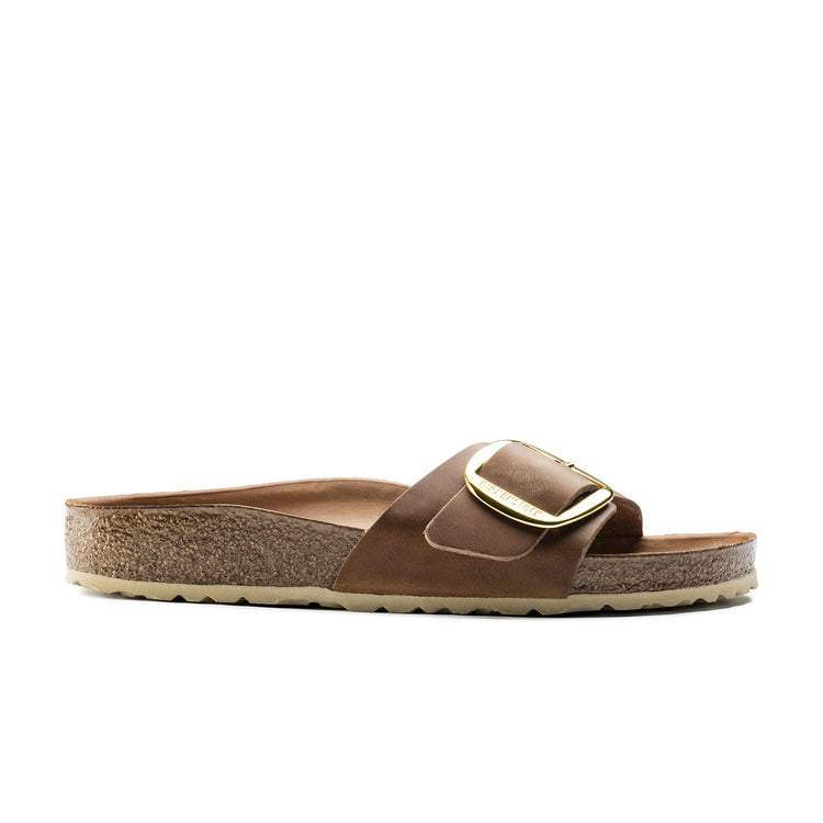 Birkenstock Madrid Big Buckle Cognac Oiled Leather side view