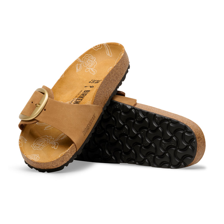 Birkenstock Australia Madrid Big Buckle Mink Printed Footbed Nubuck Leather sole view