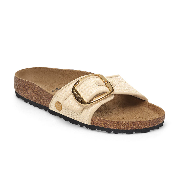 Birkenstock Madrid Big Buckle Raffia Natural Textile