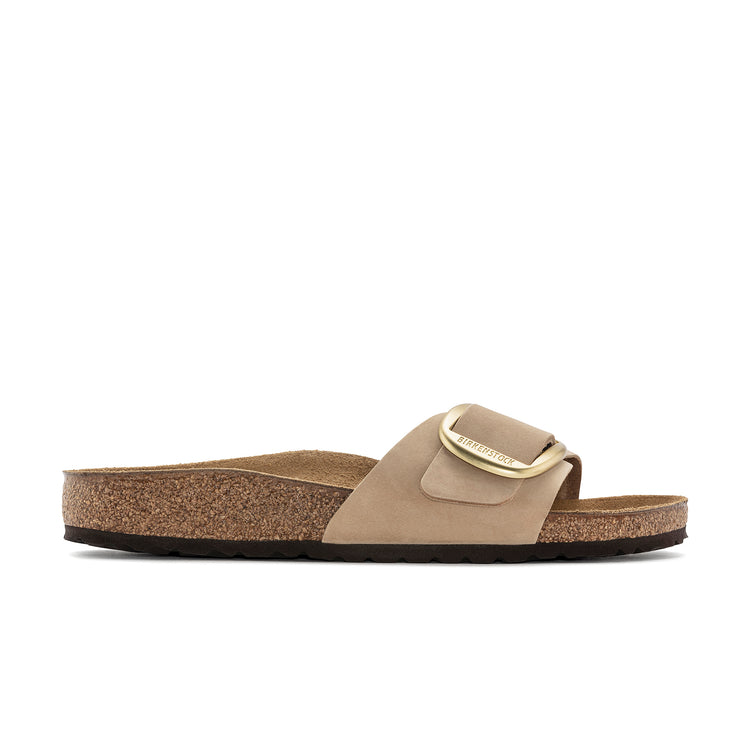 Birkenstock Madrid Big Buckle Sandcastle Nubuck Leather side view