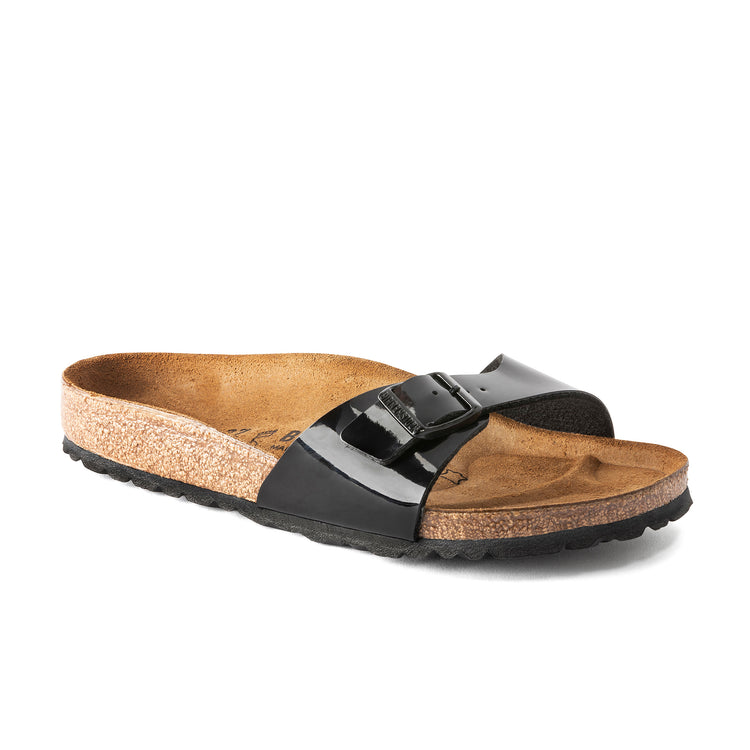 Birkenstock Madrid Black Patent Birko-Flor